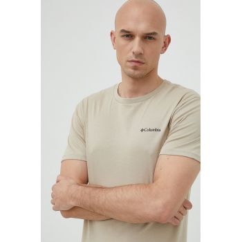 Columbia tricou bărbați, culoarea bej, cu imprimeu 1680053.SS23-112