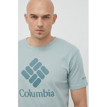 Columbia tricou sport Pacific Crossing II culoarea turcoaz, cu model 2036472 ieftin