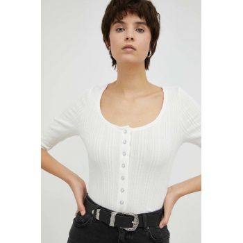 Levi's bluza femei, culoarea alb, neted de firma originala