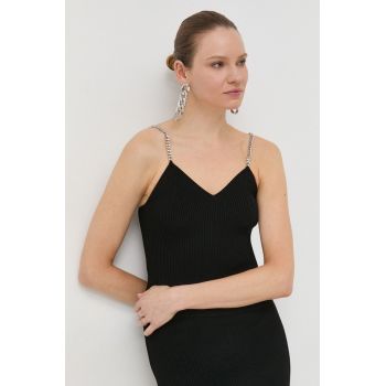 MICHAEL Michael Kors top femei, culoarea negru