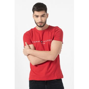 Tricou slim fit din bumbac organic