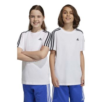 Adidas tricou de bumbac pentru copii U 3S culoarea alb, cu imprimeu