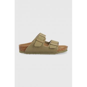 Birkenstock slapi copii Arizona culoarea verde ieftini