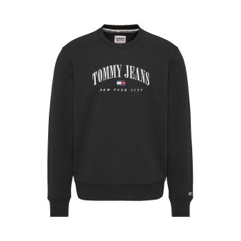 Bluza sport cu decolteu la baza gatului si logo brodat