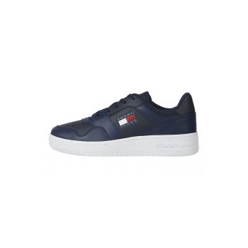Pantofi sport de piele cu insertii textile si de piele ecologica