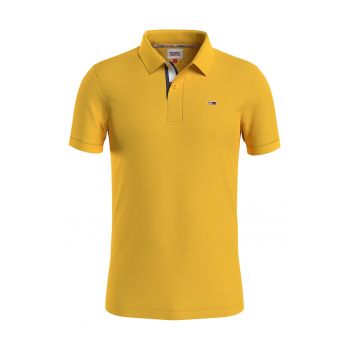 Tricou polo slim fit din material pique