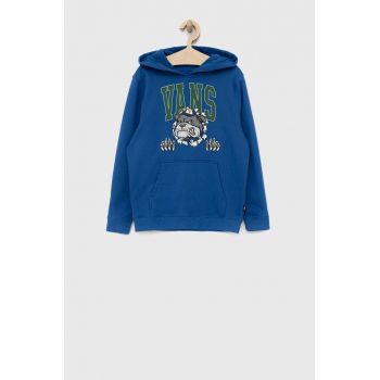 Vans hanorac de bumbac pentru copii VARSITY BULLDOG PO TrBl cu glugă, cu imprimeu