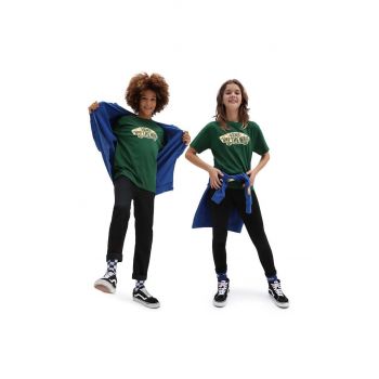 Vans tricou de bumbac pentru copii BY OTW LOGO FILL BOY EDEN/CHECKERBOA culoarea verde, modelator