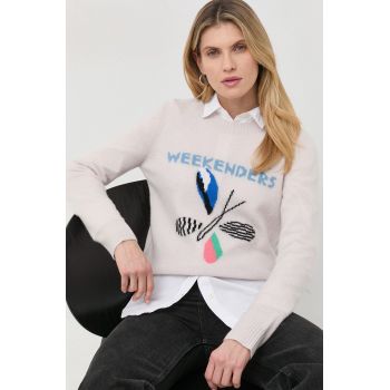 Weekend Max Mara pulover de casmir femei, culoarea gri, light