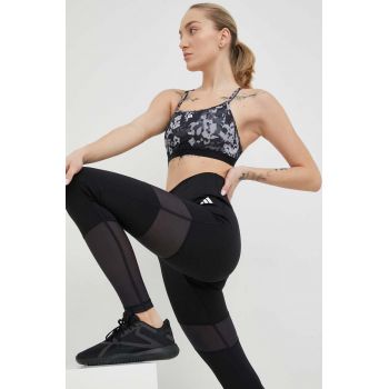 adidas Performance leggins de antrenament Dance femei, culoarea negru, neted