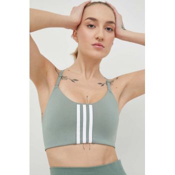 adidas Performance sutien sport Aeroimpact culoarea verde