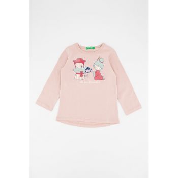 Bluza de bumbac cu imprimeu grafic