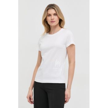 Marella tricou din bumbac culoarea alb