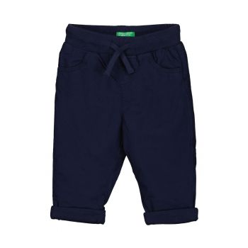 Pantaloni de bumbac cu snur in talie