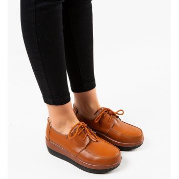Pantofi Casual Creamt Camel