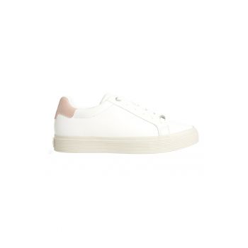 Pantofi sport de piele cu insertii de piele ecologica