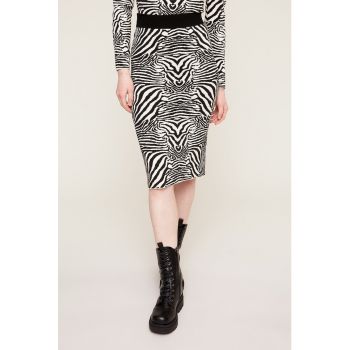 Fusta midi cu animal print