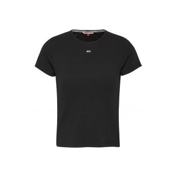 Tricou slim fir din amestec de bumbac organic Essential