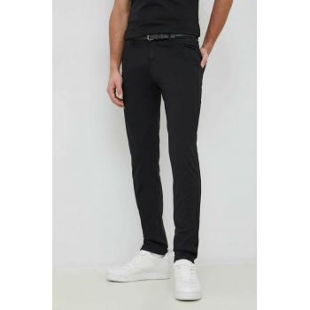 Lindbergh pantaloni Barbati, culoarea negru, mulata