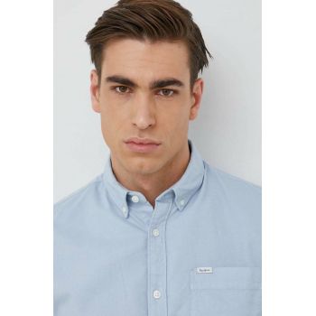 Pepe Jeans camasa din bumbac Fabio barbati, cu guler button-down, regular de firma originala