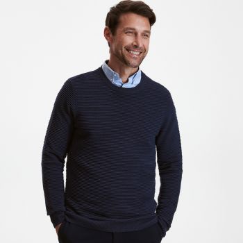 Reserved - Pulover din tricot structurat - Albastru