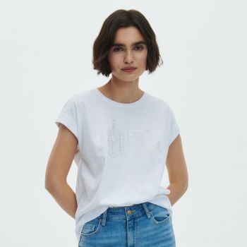 Reserved - T-shirt cu imprimeu - Alb