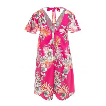 Rochie mini cu imprimeu tropical