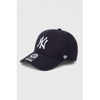 47brand șapcă MLB New York Yankees culoarea negru, cu imprimeu de firma originala