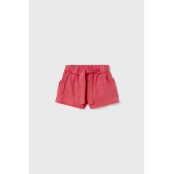 Mayoral pantaloni scurti bebe culoarea roz, neted