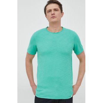 United Colors of Benetton tricou din bumbac culoarea verde, neted ieftin