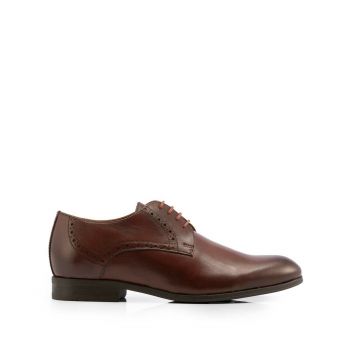 Pantofi bărbați eleganți din piele naturală, Leofex - 512* Red wood Box de firma originali