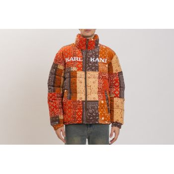 Retro Paisley Reversible Corduroy Puffer Jacket