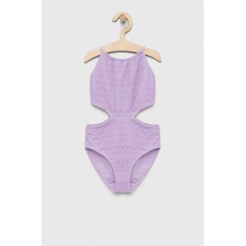 Abercrombie & Fitch costum de baie dintr-o bucată pentru copii culoarea violet de firma original