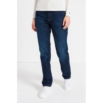 Blugi relaxed fit cu aspect decolorat