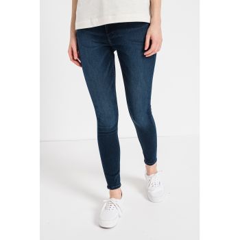 Blugi super skinny cu talie inalta