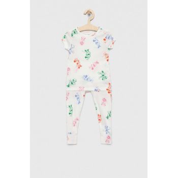 GAP pijamale de bumbac pentru copii x Disney culoarea alb, modelator