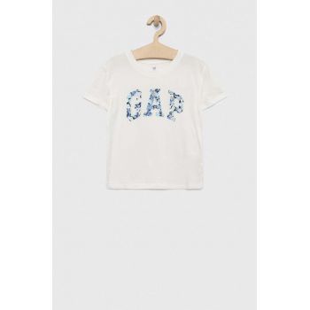 GAP tricou de bumbac pentru copii culoarea alb