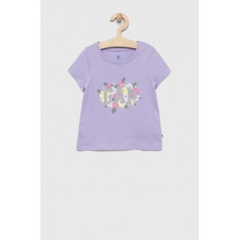 GAP tricou de bumbac pentru copii culoarea violet ieftin