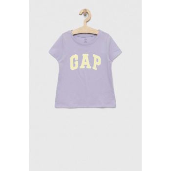 GAP tricou de bumbac pentru copii culoarea violet