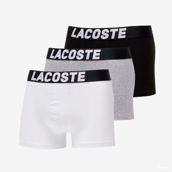 LACOSTE Underwear Trunk 3-Pack Black/ White/ Grey