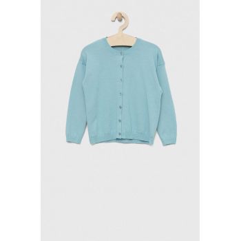 United Colors of Benetton cardigan copii culoarea turcoaz, light ieftin