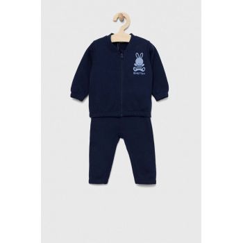 United Colors of Benetton trening din bumbac pentru bebelusi culoarea albastru marin