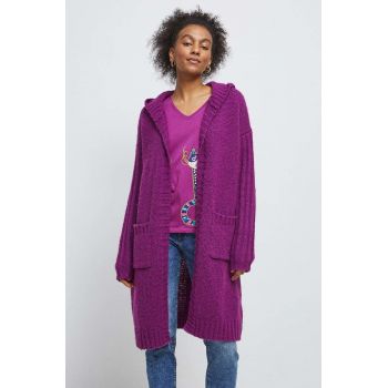 Medicine cardigan femei, culoarea violet