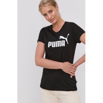 Puma Tricou din bumbac 586774 culoarea negru