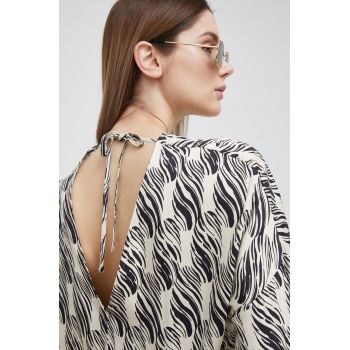 Sisley bluza femei, culoarea bej, modelator de firma originala