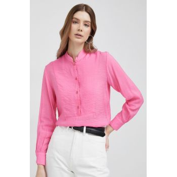 Sisley bluza femei, culoarea roz, neted