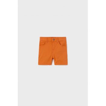 Mayoral pantaloni scurți din bumbac pentru copii culoarea portocaliu, talie reglabila de firma originali