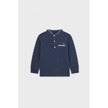 Mayoral tricou polo pentru copii culoarea albastru marin, cu imprimeu de firma original