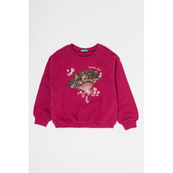 Bluza sport cu aplicatii cu paiete reversibile