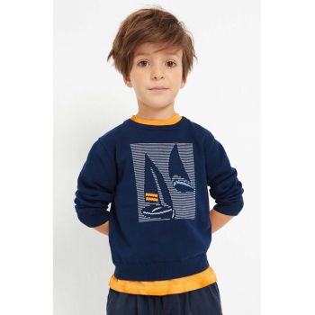Mayoral pulover de bumbac pentru copii culoarea albastru marin, light